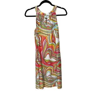 Jude Connally Multicolor Swirl Mini Dress Lisa Ribbon Swirls‎ Coral